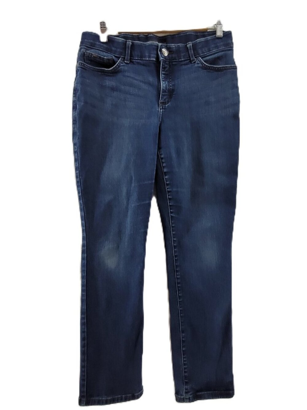 Lee Jeans Women's 12 Blue Stretch Denim Regular Fit Straight Leg Flex Motion